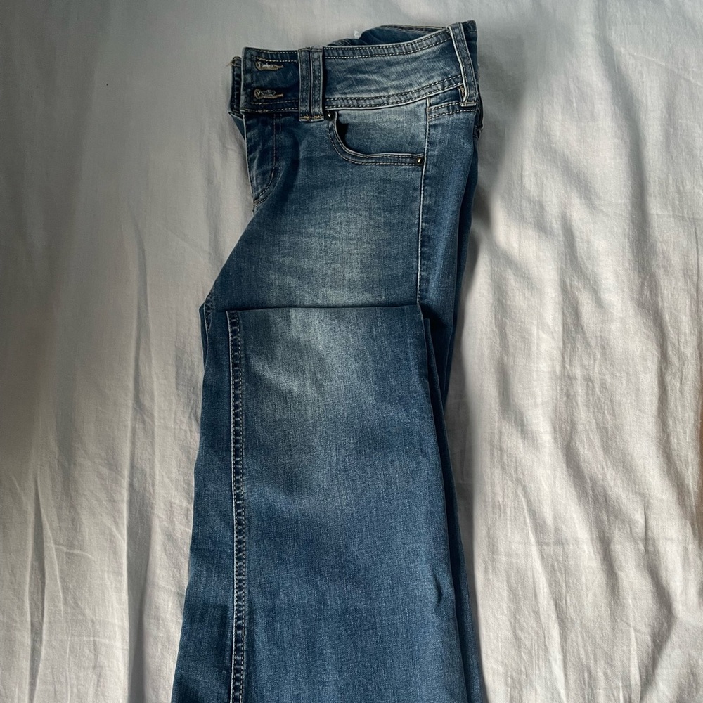 Low rise garage jeans
